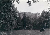 Lesko - Zamek w Lesku na zdjęciu Albina Friedricha z lat 1892-97