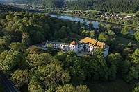 Zamek w Lesku - Zdjęcie lotnicze, fot. ZeroJeden, V 2023