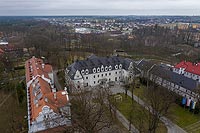 Zamek w Lublińcu - Zdjęcie lotnicze, fot. ZeroJeden, IV 2021