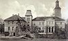 Zamek w Lubsku - Zamek w Lubsku na widokówce z 1920 roku