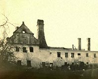 Lutomiersk - Zamek w Lutomiersku na zdjęciu z 1915 roku