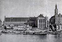 Zamek w Malborku - Zamek w Malborku na fotografii z lat 60. XIX wieku
