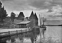Zamek w Malborku - Brama Mostowa na zdjęciu z lat 1915-25