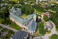 Zamek w Międzylesiu - Zdjęcie lotnicze, fot. ZeroJeden, VII 2019