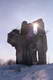 Zamek w Mokrsku Górnym - Narożnik południowo-wschodni od strony dziedzińca, fot. ZeroJeden, XI 2000