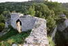 Zamek Bąkowiec w Morsku - Widok z północnego narożnika zamku górnego, fot. ZeroJeden, VIII 2002