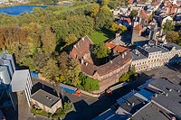Zamek w Namysłowie - Zdjęcie lotnicze, fot. ZeroJeden, X 2019
