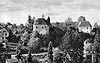 Zamek w Niemczy - Zamek w Niemczy na widokówce z 1948 roku