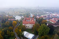 Niemodlin - Zamek na zdjęciu lotniczym, fot. ZeroJeden, X 2020