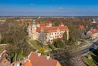 Zamek w Niemodlinie - Zdjęcie lotnicze, fot. ZeroJeden, IV 2021
