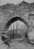 Zamek Nowy Dwór w Wałbrzychu - Zamek Nowy Dwór w Wałbrzychu na zdjęciu z lat 1920-29