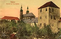 Zamek w Nysie - Pozostałości zamku w Nysie na zdjęciu z lat 1910-20