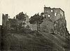 Zamek Kamieniec w Odrzykoniu - Zamek Kamieniec w Odrzykoniu na fotografii Józefa Zajączkowskiego z 1913 roku