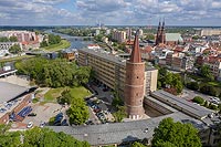 Zamek na Ostrówku w Opolu - Zdjęcie z lotu ptaka, fot. ZeroJeden, V 2020