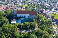 Zamek w Otmuchowie - Zdjęcie lotnicze, fot. ZeroJeden, VII 2019