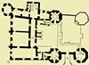 Zamek w Gołuchowie - Plan parteru zamku  [<a href=/bibl_ksiazka.php?idksiazki=232&wielkosc_okna=d onclick='ksiazka(232);return false;'>źródło</a>]