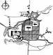 Zamek w Jezioranach - Plan miasta i zamku z lat 1826-1828 według T.Ch.Giesego  [<a href=/bibl_ksiazka.php?idksiazki=211&wielkosc_okna=d onclick='ksiazka(211);return false;'>źródło</a>]