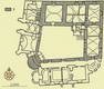 Zamek w Karpnikach - Plan przyziemia z zaznaczeniem hipotetycznego przebiegu murów z około 1520 roku, według J.Eysymonta  [<a href=/bibl_ksiazka.php?idksiazki=435&wielkosc_okna=d onclick='ksiazka(435);return false;'>źródło</a>]