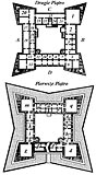 Krasnystaw - Plan zamku w Krasnymstawie z 1665 roku według Józefa Naronowicza Narońskiego