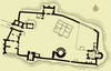 Zamek w Lublinie - Plan zamku w XVI-XVIII wieku według Bohdana Guerquina 'Zamki w Polsce'  [<a href=/bibl_ksiazka.php?idksiazki=45&wielkosc_okna=d onclick='ksiazka(45);return false;'>źródło</a>]