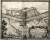 Zamek w Malborku - Zamek i miasto na sztychu Erika Dahlbergha z dzieła Samuela Pufendorfa 'De rebus a Carolo Gustavo gestis', 1656 rok