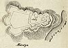Melsztyn - Plan zamku według Szczęsnego Morawskiego, Kraków 1863