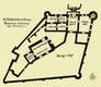 Zamek Świny - Plan zamku według Götherta z lat 20. XX wieku, V.Schaetzke - Schlesische Burgen und Schlösser