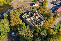 Zamek w Pankowie - Zdjcie lotnicze, fot. ZeroJeden, X 2019