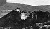 Płonina - Zamek Niesytno na widokówce z około 1910 roku