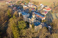 Zamek w Podzamku - Zdjęcie z lotu ptaka, fot. ZeroJeden, XII 2020