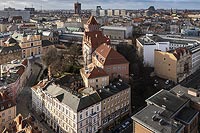 Zamek w Poznaniu - Widok na zdjęciu lotniczym, fot. ZeroJeden, XII 2021