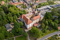 Zamek w Prószkowie - Zdjęcie z lotu ptaka, fot. ZeroJeden, V 2020