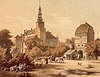 Zamek w Bierutowie - Litografia Theodora Blatterbauera z połowy XIX wieku z teki Alberta Dunckera