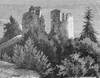 Zamek w Bobolicach - Drzeworyt według rysunku Fabijańskiego, Tygodnik Illustrowany 1863 ze zbiorów Biblioteki Instytutu Badań Literackich PAN