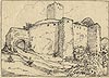 Bolków - Zamek w Bolkowie na rysunku Kurta Arendta z 1926 roku
