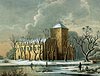 Zamek w Chudowie - Litografia Franza A.Borchela z połowy XIX wieku z teki Alberta Dunckera