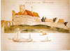 Zamek w Grudziądzu - Widok od zachodu z 1 połowy XVII wieku według akwareli A.Boota