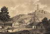 Zamek w Iłży - Ruiny zamku na litografii Napoleona Ordy, 'Album Widoków', Seria 8, 1882