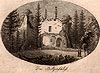 Janowice Wielkie - Ruiny zamku Bolczów na litografii z 1827 roku, Friedrich Gottlob Endler
