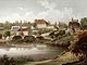 Zamek w Kamieńcu Śląskim - Litografia z połowy XIX wieku z teki Alberta Dunckera