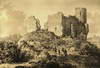 Zamek w Kole - Ruiny zamku na litografii Napoleona Ordy, 'Album Widoków', Seria 7, 1881