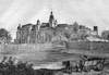 Zamek na Wawelu w Krakowie - Drzeworyt, Przyjaciel Ludu 11, 1840 ze zbiorów Biblioteki Instytutu Badań Literackich PAN