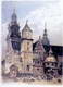 Zamek na Wawelu w Krakowie - Katedra na Wawelu, litografia barwna Jan Gumowski, 1929