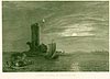 Zamek w Kruszwicy - Mysia Wieża w Kruszwicy na litografii Edwarda Raczyńskiego, Wspomnienia Wielkopolski to jest województw poznańskiego, kaliskiego i gnieźnieńskiego, 1842