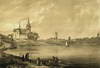 Zamek w Kruszwicy - Wieża zamkowa na litografii Napoleona Ordy, 'Album Widoków', Seria 5, 1880