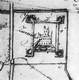 Zamek w Krzepicach - Wycinek planu miejscowości z roku 1845  [<a href=/bibl_ksiazka.php?idksiazki=166&wielkosc_okna=d onclick='ksiazka(166);return false;'>źródło</a>]