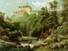Zamek Książ - Litografia H.Schmidta z połowy XIX wieku z teki Alberta Dunckera