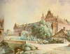 Zamek w Malborku - Zamek Średni od północnego zachodu, akwarela J.K.Schultza z 1850 roku, zaczerpnięte z: A.R.Chodyński 'Zamek Malborski w obrazach i kartografii', PWN, Warszawa, 1988