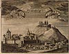 Zamek w Nidzicy - Panorama miasta z 1684 roku według Christopha Johanna Hartknocha
