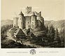 Zamek w Niedzicy - Litografia J.Szalaya, 1858